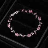 Elegant Silver Plated Tulip Bracelet for Girls/Women