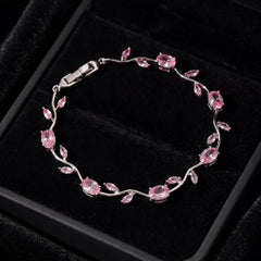 Elegant Silver Plated Tulip Bracelet for Girls/Women